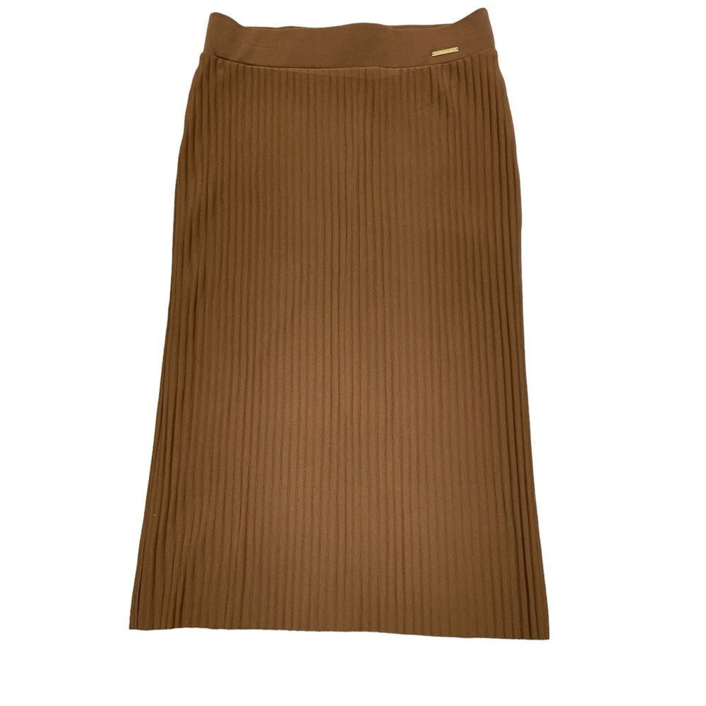 Brand‎ new with Tabs Marc New York Brown Pleated Midi Skirt Size XS